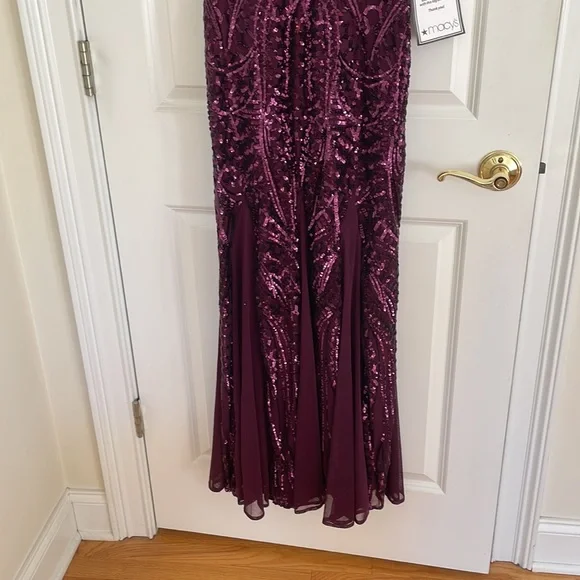 NWT Plum Sequin Dress - Picture 2 of 7